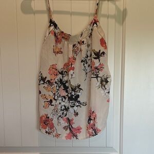 LOFT Floral Camisole in Pink and Black